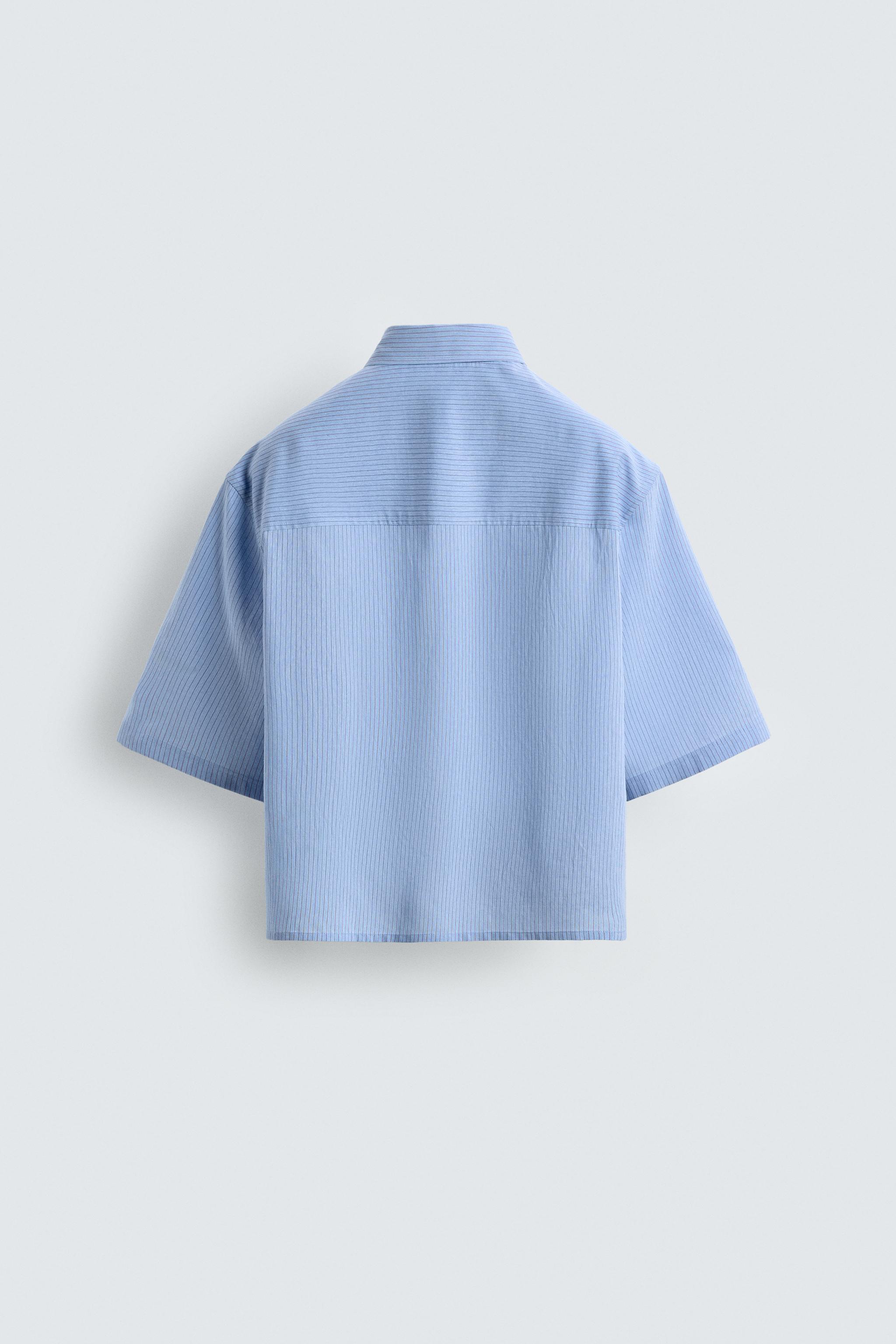 CHEMISE COURTE AJUSTÉE À CARREAUX